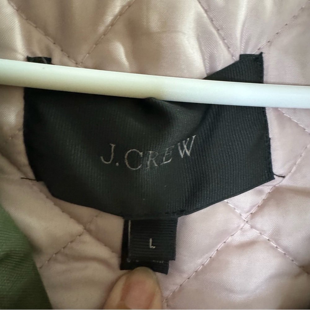 J. Crew Perfect Winter Parka Primaloft Olive Green large - Picture 7 of 15